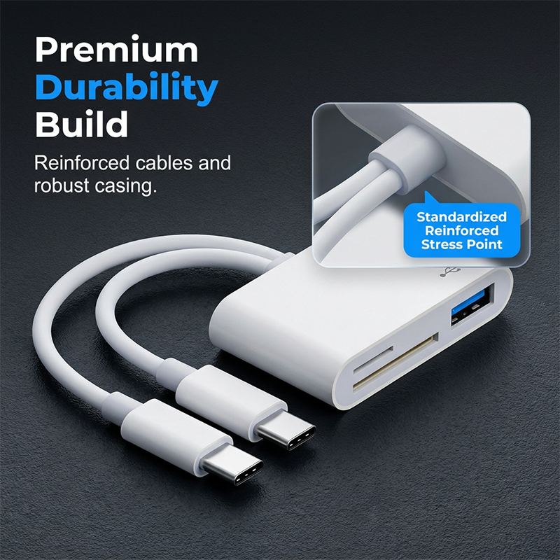 💻52% OFF NOW! Universal 5-in-1 Card Reader Hub – Dual Type-C Multi-Port Memory Card Reader, High Speed USB Data Transfer Adapter, Compatible with Phones, Laptops & Cameras