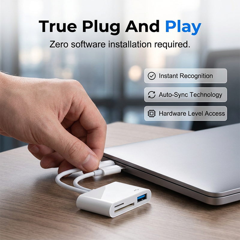 💻52% OFF NOW! Universal 5-in-1 Card Reader Hub – Dual Type-C Multi-Port Memory Card Reader, High Speed USB Data Transfer Adapter, Compatible with Phones, Laptops & Cameras