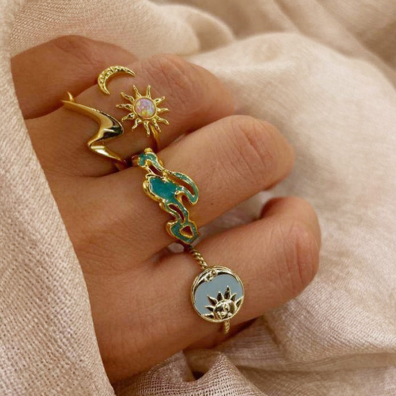 Adjustable Tail Ring Marine Jewelry