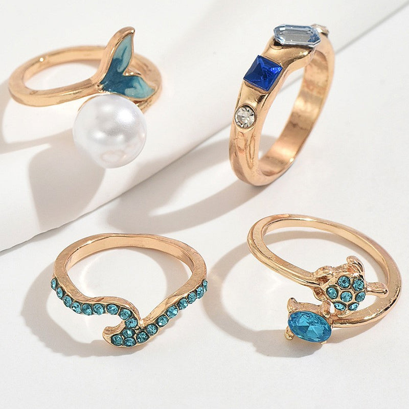 Adjustable Tail Ring Marine Jewelry