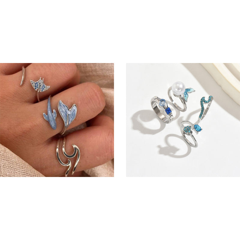 Adjustable Tail Ring Marine Jewelry