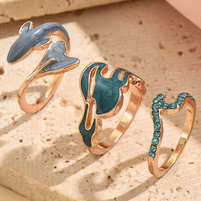 Adjustable Tail Ring Marine Jewelry