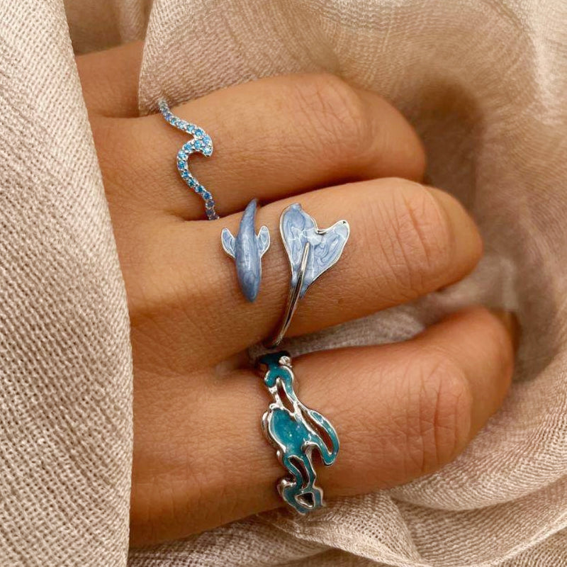 Adjustable Tail Ring Marine Jewelry