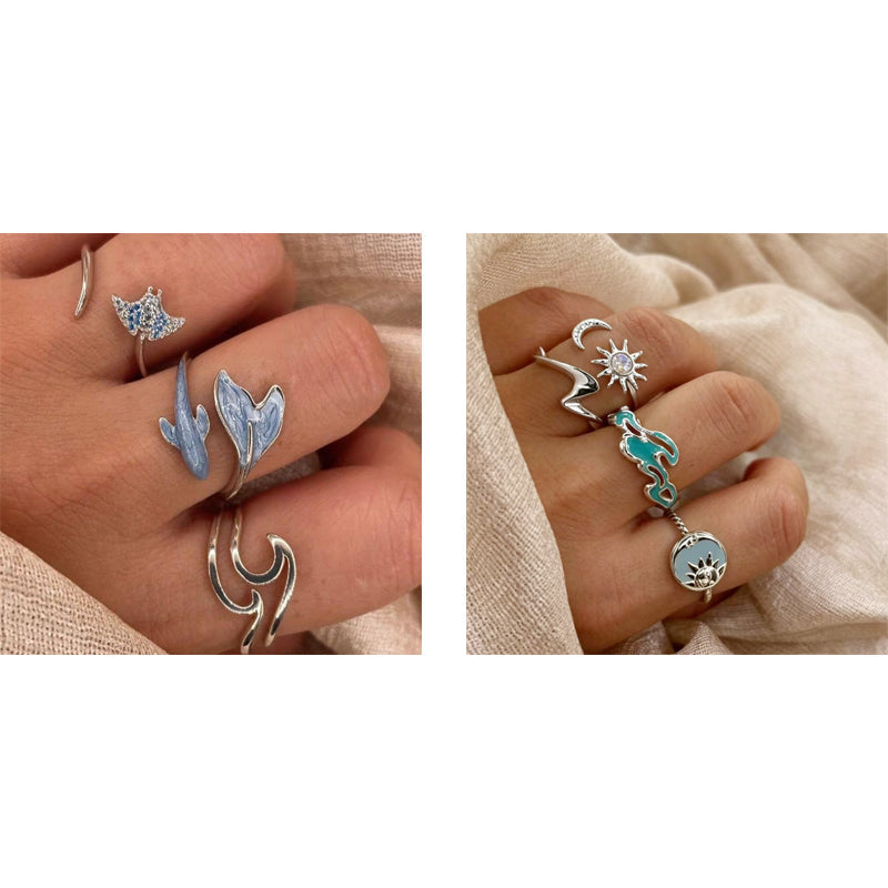 Adjustable Tail Ring Marine Jewelry