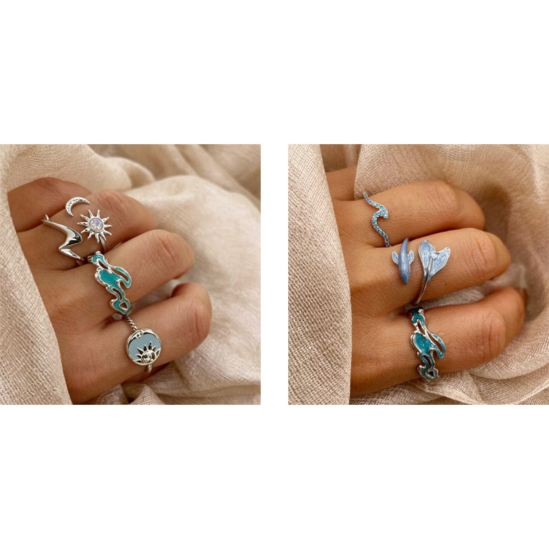 Adjustable Tail Ring Marine Jewelry
