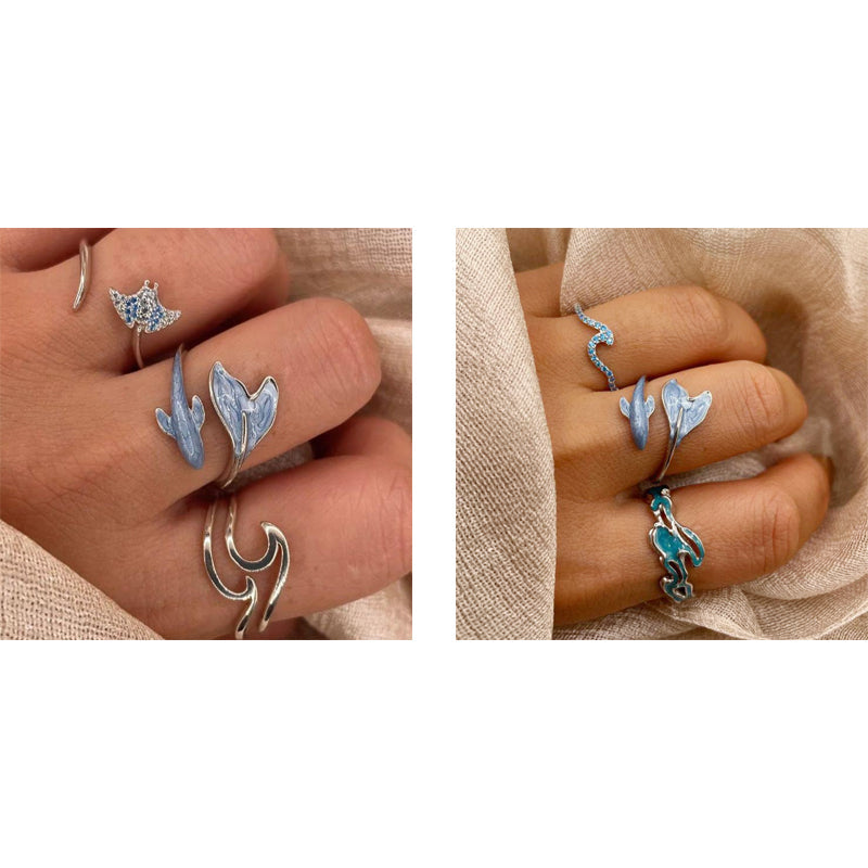 Adjustable Tail Ring Marine Jewelry