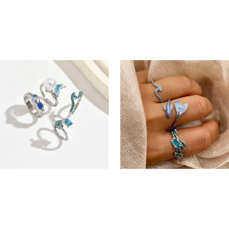 Adjustable Tail Ring Marine Jewelry