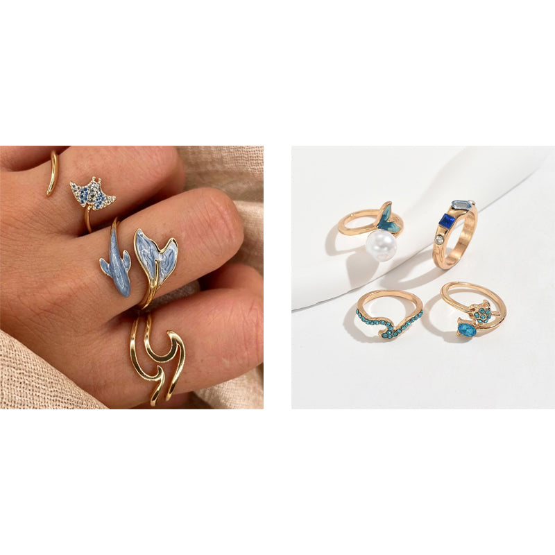 Adjustable Tail Ring Marine Jewelry