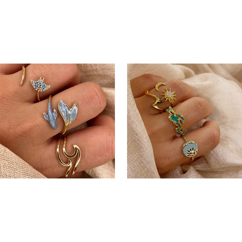 Adjustable Tail Ring Marine Jewelry