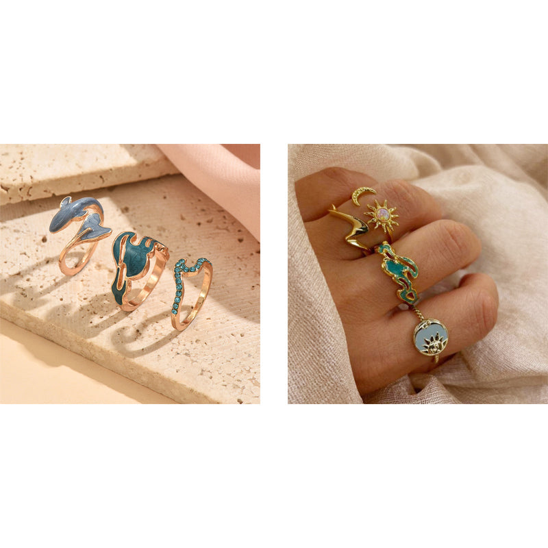 Adjustable Tail Ring Marine Jewelry