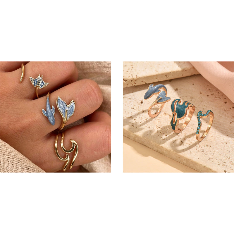 Adjustable Tail Ring Marine Jewelry