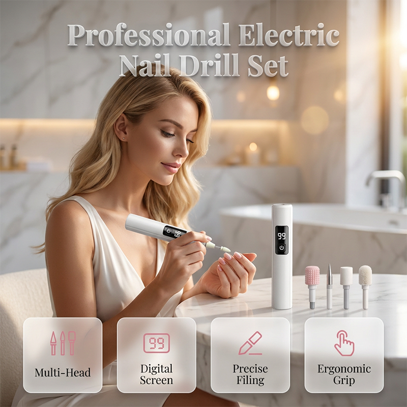 🥳2026 HOT SALE🥳💞50K+ SOLD!💅✨ 47% OFF! Professional Electric Nail Polisher – Smooths thick nails, 99-speed display. Multiple heads for shaping & buffing. Salon at home! 🌟💎