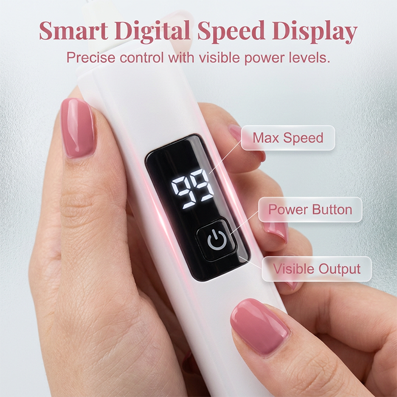 🥳2026 HOT SALE🥳💞50K+ SOLD!💅✨ 47% OFF! Professional Electric Nail Polisher – Smooths thick nails, 99-speed display. Multiple heads for shaping & buffing. Salon at home! 🌟💎