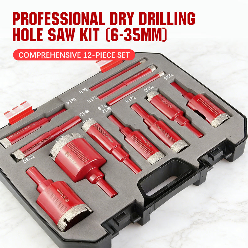 📢📢47% OFF !! ⏰Professional Dry Drilling Hole Saw Kit (6-35mm)
