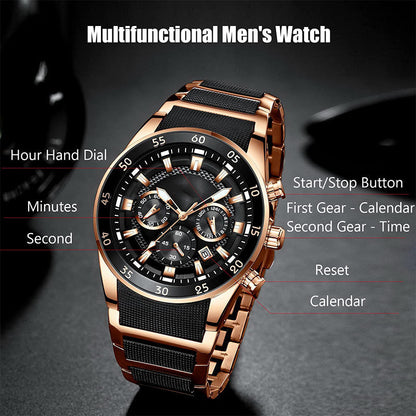 🔥50% OFF!✈️Free Shipping⌚ Men's Waterproof Multifunctional Quartz Watch