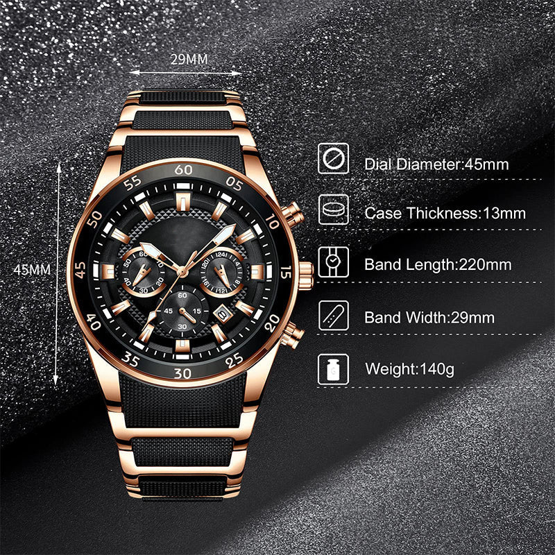 🔥50% OFF!✈️Free Shipping⌚ Men's Waterproof Multifunctional Quartz Watch