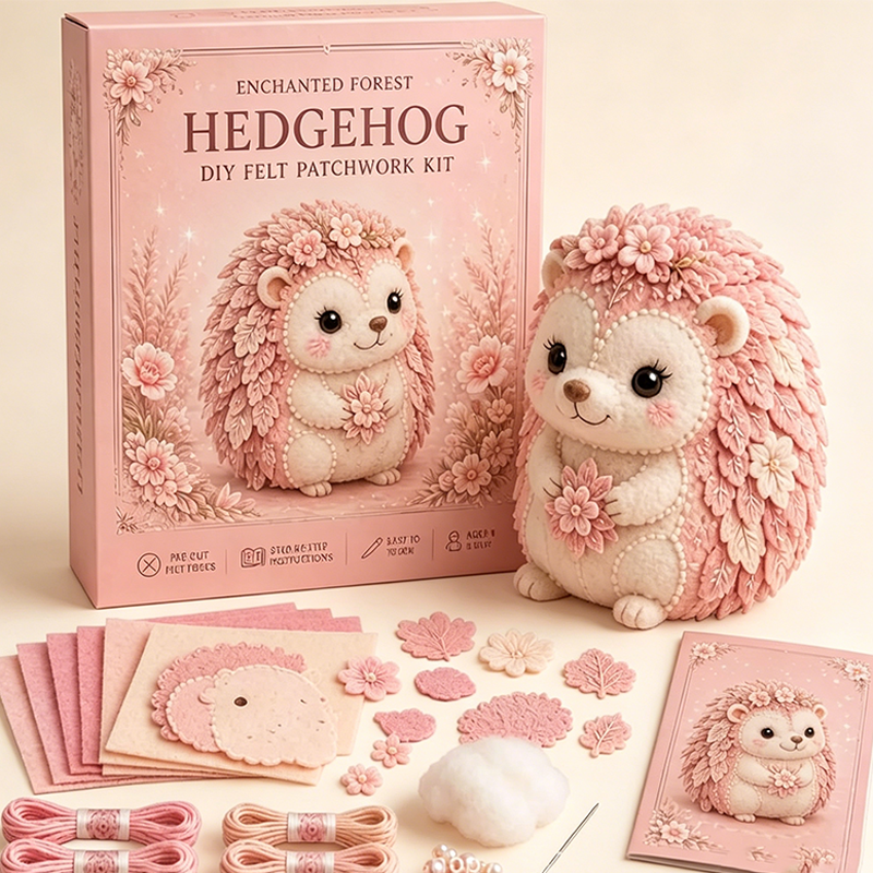 🎀49% OFF🎁Pink Enchanted Forest DIY Felt Patchwork Kit