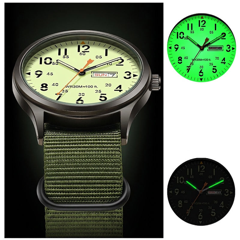 🎁2026 New Arrivals 50% OFF💥Men's Quartz Watch with Luminous Display – Dual Glow, 30M Water Resistant, Date Window 🕶️