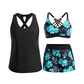 🔥2026 Hot Sale 52% OFF✨⚡ 50K+ SOLD! 🎁Women's 3-Piece Swimsuit Tankini Set with Shorts👙