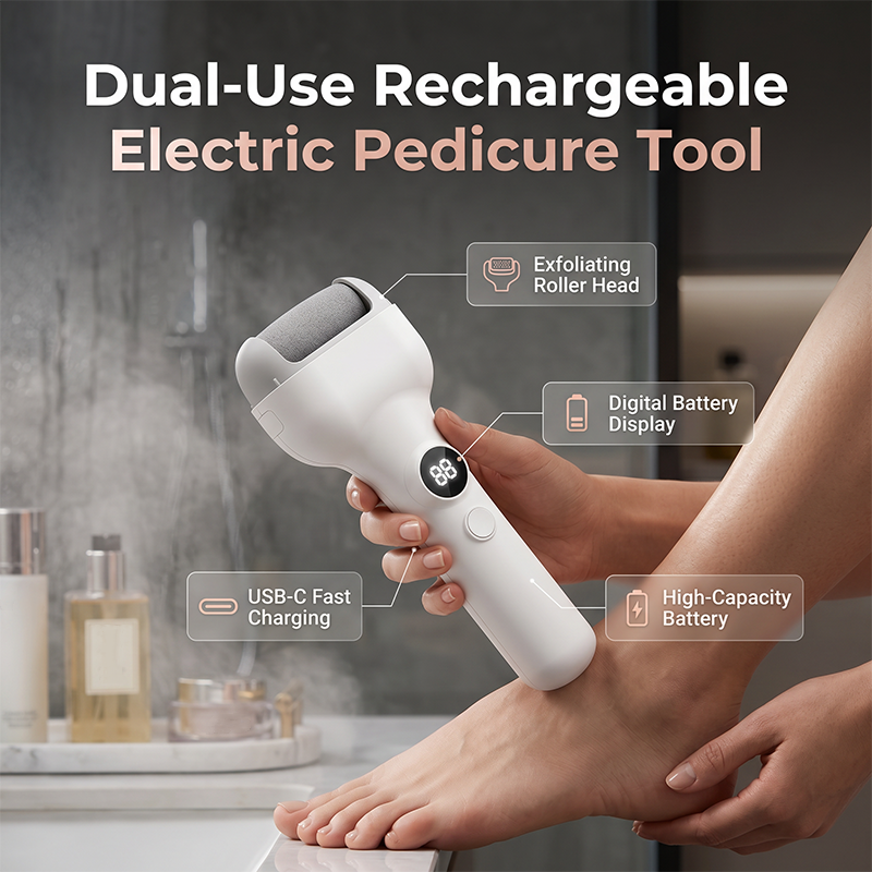 🥳2026 HOT SALE🥳💞50K+ SOLD!🦶🧠 55% OFF! Smart Electric Pedicure Tool – Pressure sensor auto‑stops if too firm. Removes calluses gently, protects delicate skin. A safe home pedicure! 🛡️✨