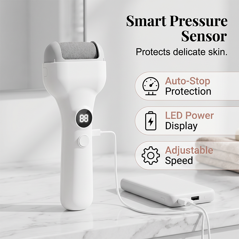 🥳2026 HOT SALE🥳💞50K+ SOLD!🦶🧠 55% OFF! Smart Electric Pedicure Tool – Pressure sensor auto‑stops if too firm. Removes calluses gently, protects delicate skin. A safe home pedicure! 🛡️✨