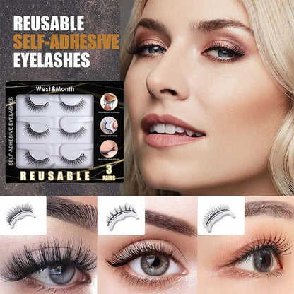 💞50K+ SOLD!👁️✨Reusable Self‑Adhesive False Eyelashes – No glue needed, just press & go. Natural curl, reusable & easy to remove. A beauty game‑changer! 💕🌸