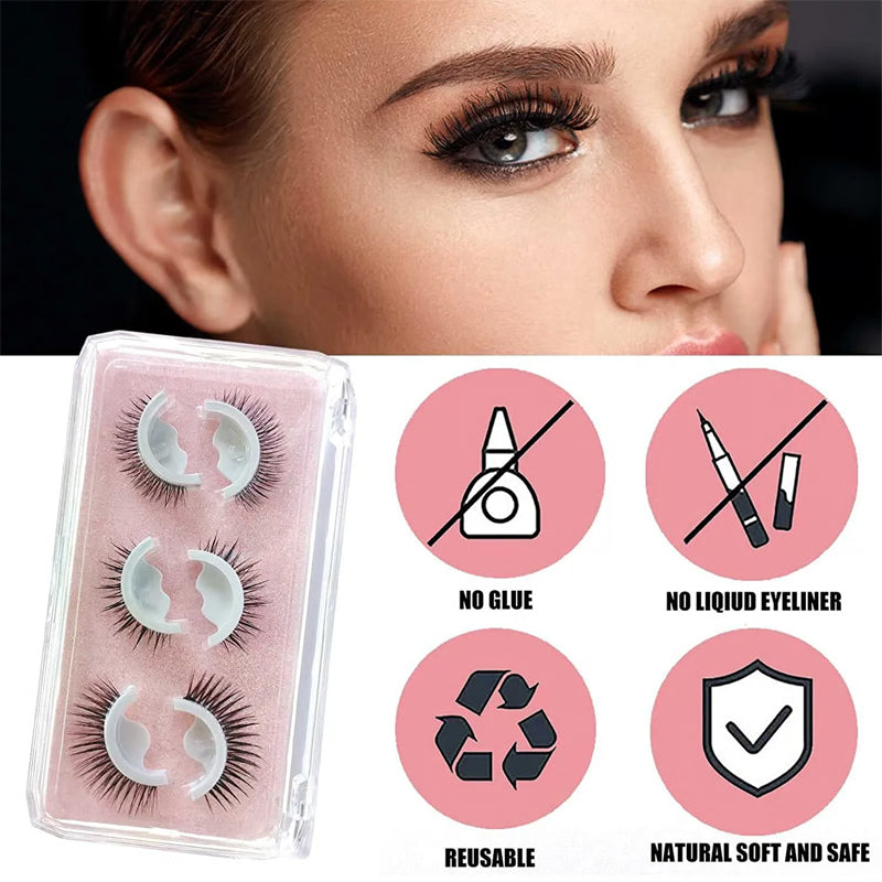 💞50K+ SOLD!👁️✨Reusable Self‑Adhesive False Eyelashes – No glue needed, just press & go. Natural curl, reusable & easy to remove. A beauty game‑changer! 💕🌸