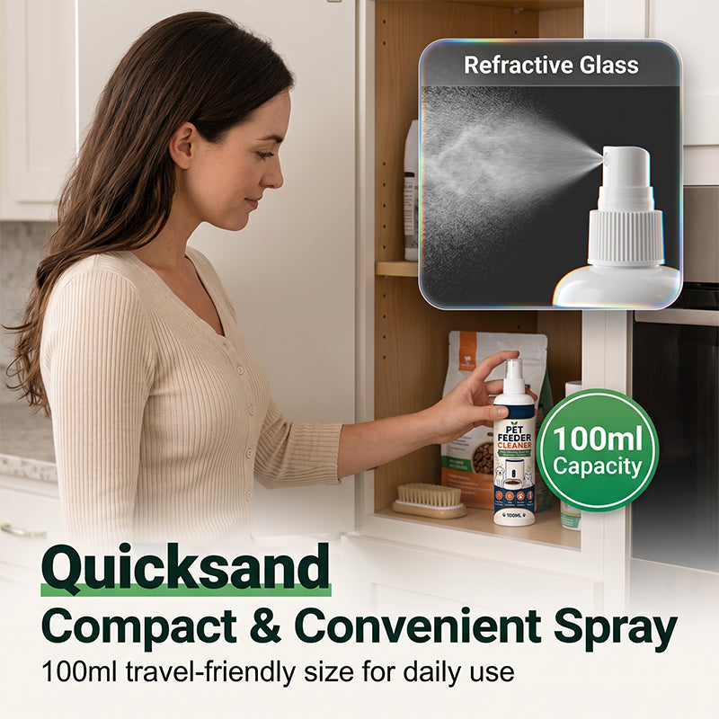 Pet Feeder Cleaner Spray with Cleaning Towel