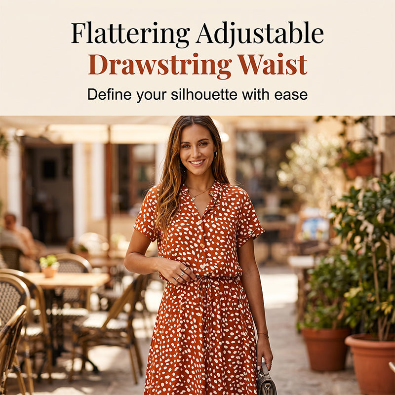 Women Casual Floral Printed Midi Dress