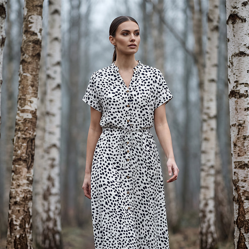 Women Casual Floral Printed Midi Dress
