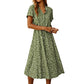 Women Casual Floral Printed Midi Dress