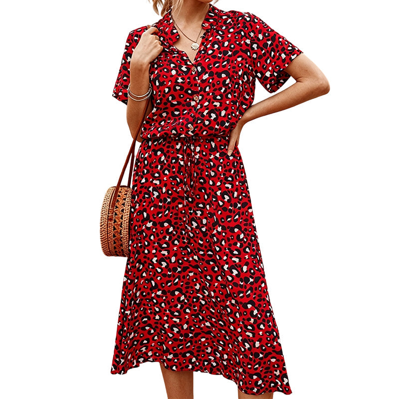 Women Casual Floral Printed Midi Dress