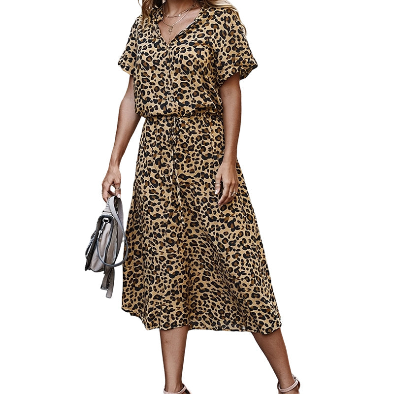 Women Casual Floral Printed Midi Dress