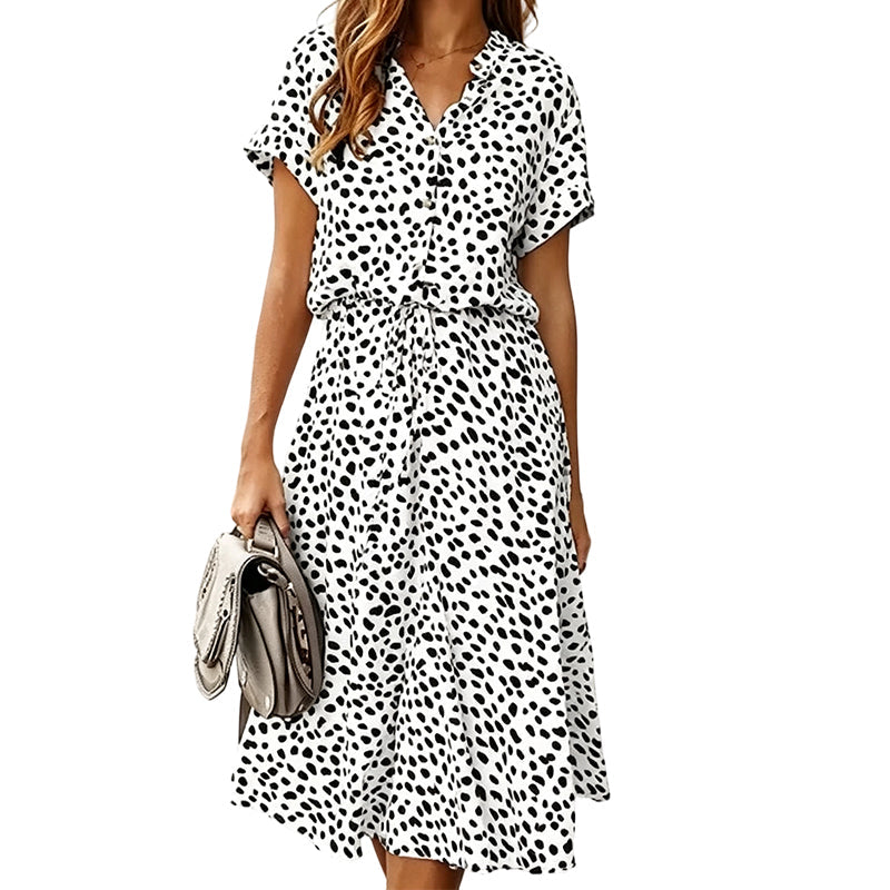 Women Casual Floral Printed Midi Dress