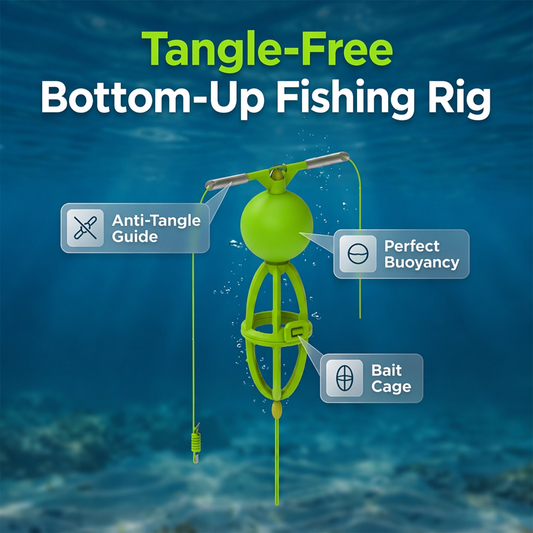 Tangle-Free Bottom-Up Feeder Basket Fishing System