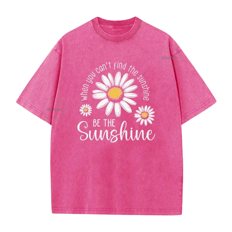 🌼LIMITED TIME 51% OFF! 👕 Vintage Washed Daisy T-Shirt – Soft Breathable Blend, Relaxed Drop Shoulder Fit and Retro Everyday Style