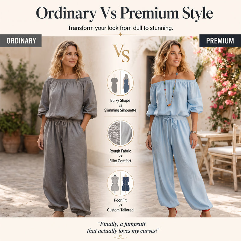 👗Last Day Promotion 58% OFF🌸Women's Off Shoulder Jumpsuit – Effortless Chic With A Flattering Fit ✨