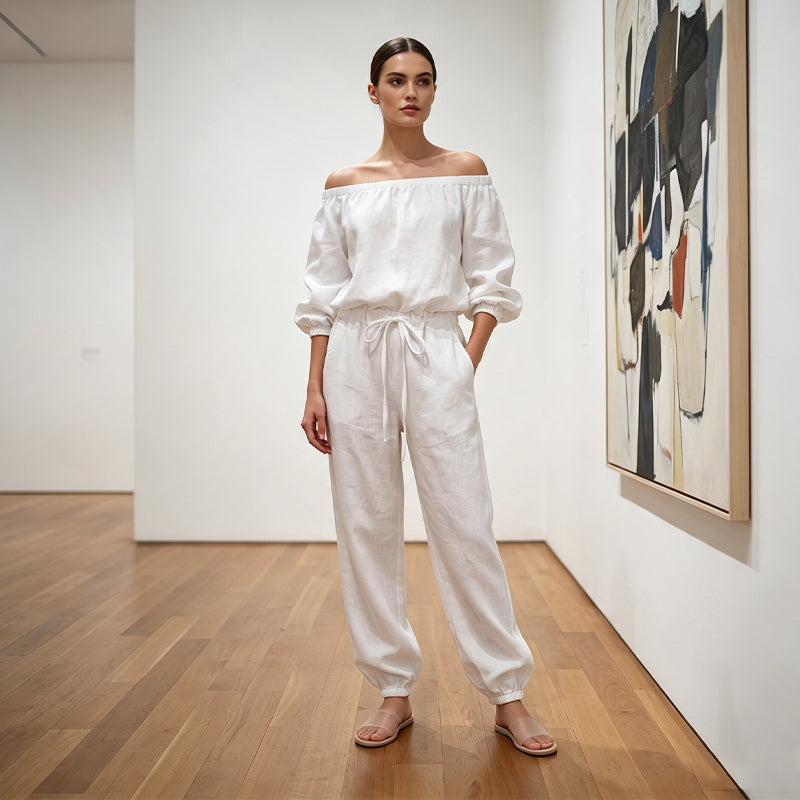 👗Last Day Promotion 58% OFF🌸Women's Off Shoulder Jumpsuit – Effortless Chic With A Flattering Fit ✨