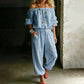 👗Last Day Promotion 58% OFF🌸Women's Off Shoulder Jumpsuit – Effortless Chic With A Flattering Fit ✨