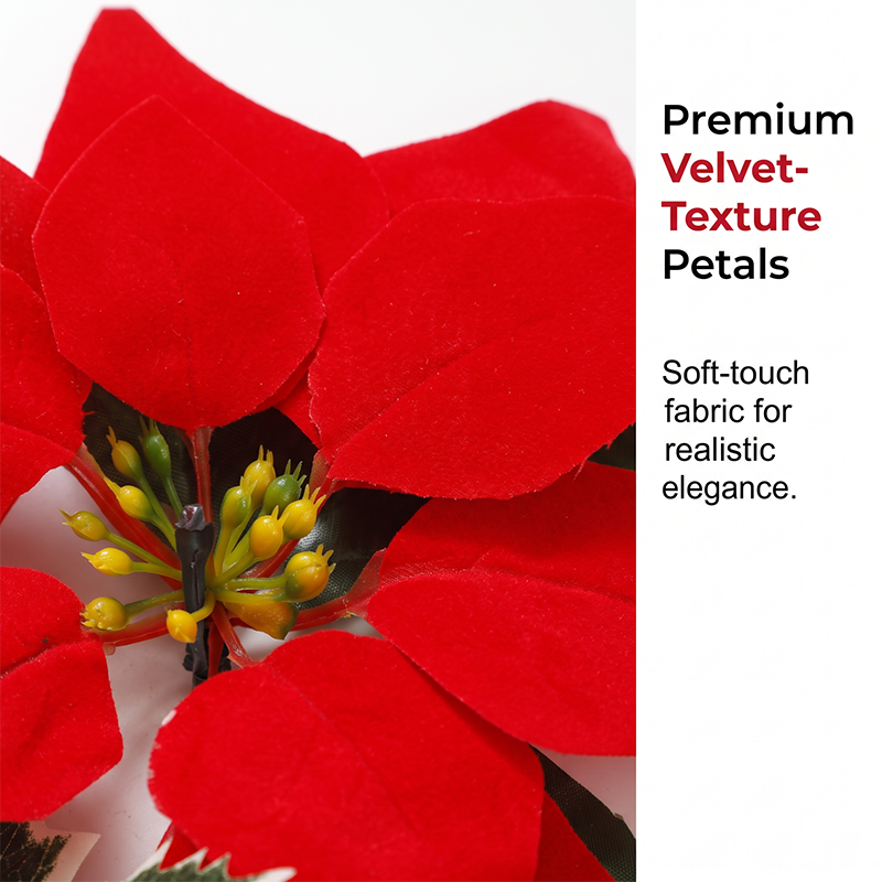 🎄 Christmas Poinsettia String Lights – Add a Warm Holiday Glow ✨