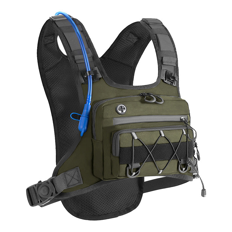 🔥Hot Sale 49% OFF🔥Front & Back Cycling Vest Pack for Men – Hydration Ready, 3L Storage, Breathable Mesh 🏃