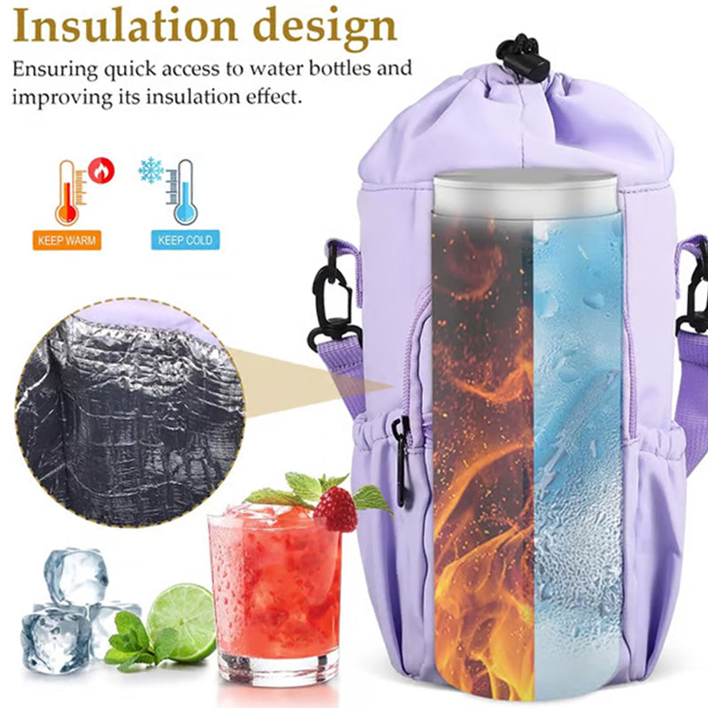 ⏰🔥LIMITED TIME - ONLY ￡8.99!!🥤Water Bottle Carrier Bag with Phone Pockets