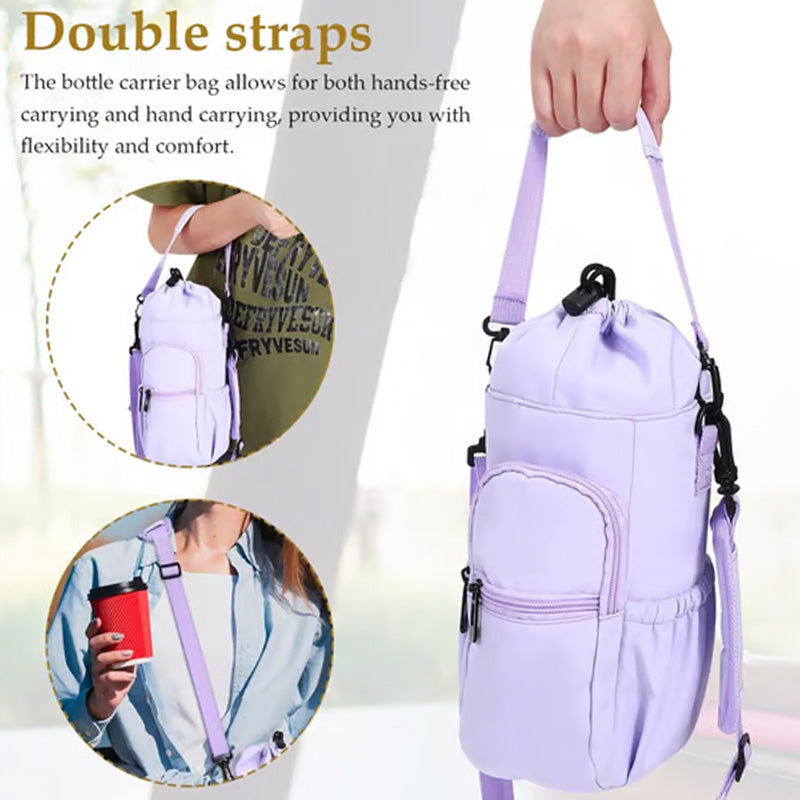 ⏰🔥LIMITED TIME - ONLY ￡8.99!!🥤Water Bottle Carrier Bag with Phone Pockets