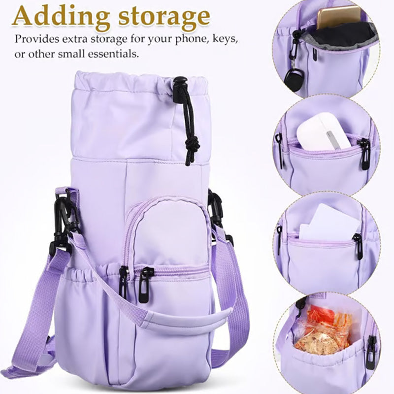 ⏰🔥LIMITED TIME - ONLY ￡8.99!!🥤Water Bottle Carrier Bag with Phone Pockets