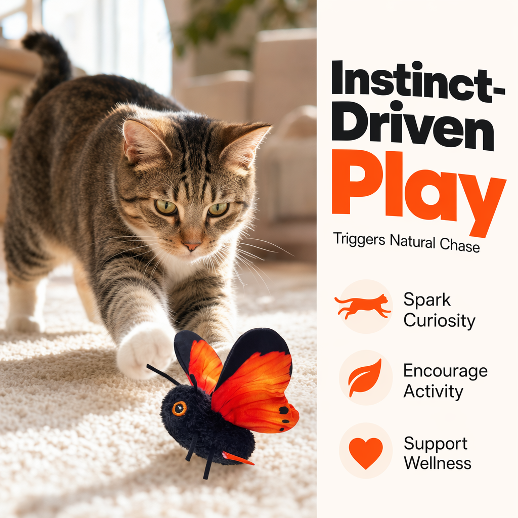 🦋🐱 Smart Sensing Flapping Butterfly Toy – 58% OFF! Motion-activated, realistic flight, interactive fun – keeps your cat engaged for hours. 🔥✨