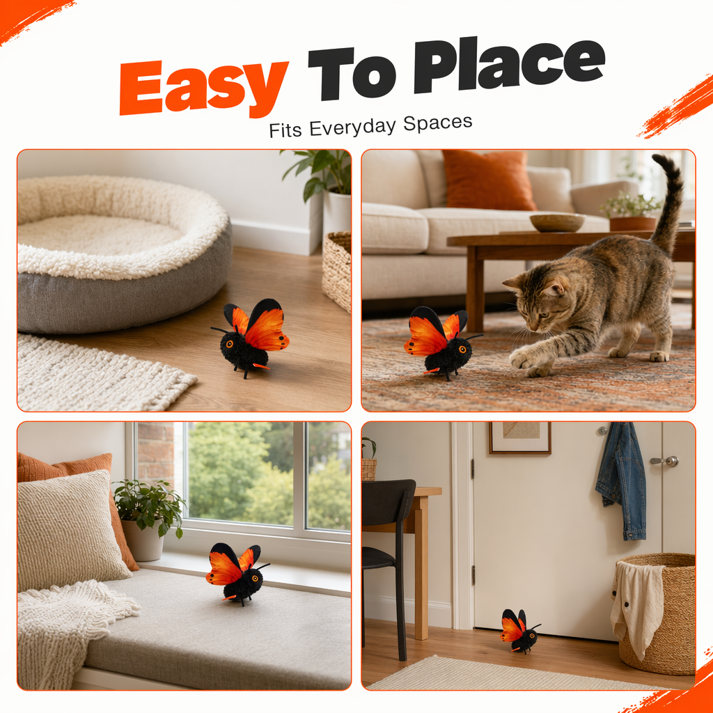 🦋🐱 Smart Sensing Flapping Butterfly Toy – 58% OFF! Motion-activated, realistic flight, interactive fun – keeps your cat engaged for hours. 🔥✨