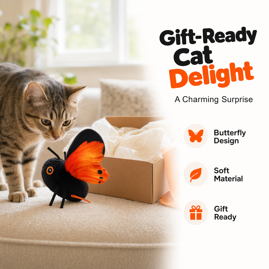🦋🐱 Smart Sensing Flapping Butterfly Toy – 58% OFF! Motion-activated, realistic flight, interactive fun – keeps your cat engaged for hours. 🔥✨