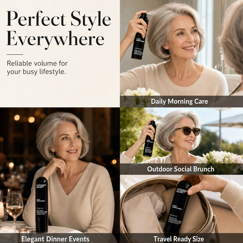 💨50% OFF NOW!💞 Fluffy Hair Shaping Spray‑Lightweight Volumizing Mist, All‑Day Strong Hold Humidity‑Resistant Peach Scent Hair Spray for Fine Flat Thin Hair