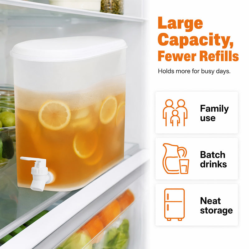 ❄️Limited Time 50% OFF for Cool Summer! 🌈Summer Must-Have! 🍹🧊Build your own drink shop at home！🧊🥂Space-Saving Refrigerator Beverage Dispenser with Spigot