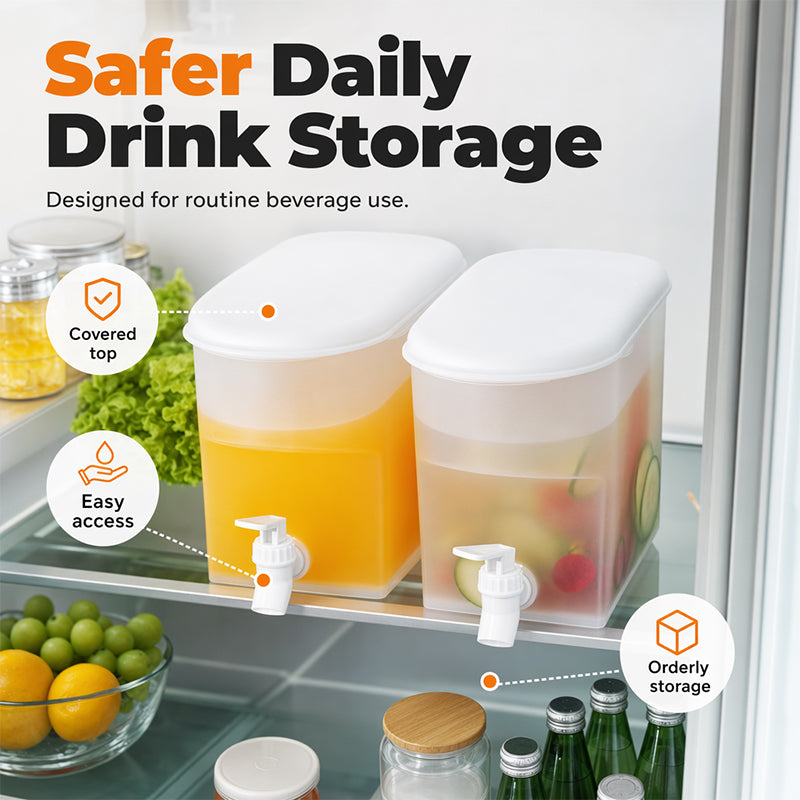 ❄️Limited Time 50% OFF for Cool Summer! 🌈Summer Must-Have! 🍹🧊Build your own drink shop at home！🧊🥂Space-Saving Refrigerator Beverage Dispenser with Spigot